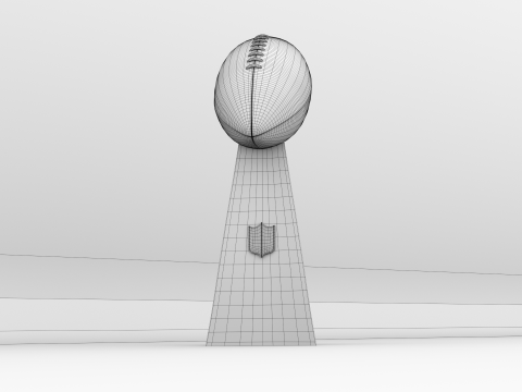 NFL Superbowl Trophy Vince Lombardi 3D Model