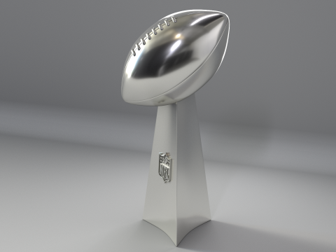 NFL Super Bowl Trophy Vince Lombardi 3D Modell