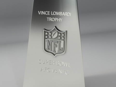 NFL Super Bowl Trophy Vince Lombardi 3D Modell