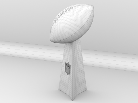 NFL Super Bowl Trophy Vince Lombardi 3D Modell