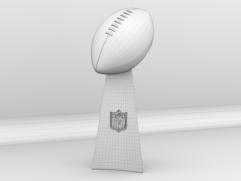 NFL Super Bowl Trophy Vince Lombardi 3D Modell