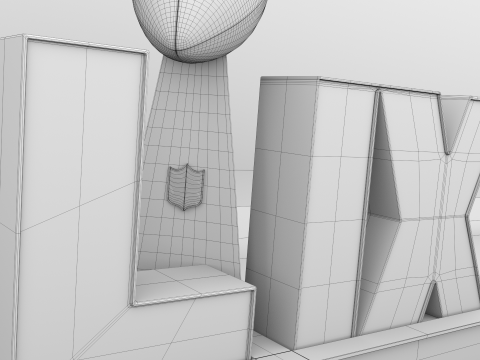 NFL Superbowl LIX Logo Modello 3D