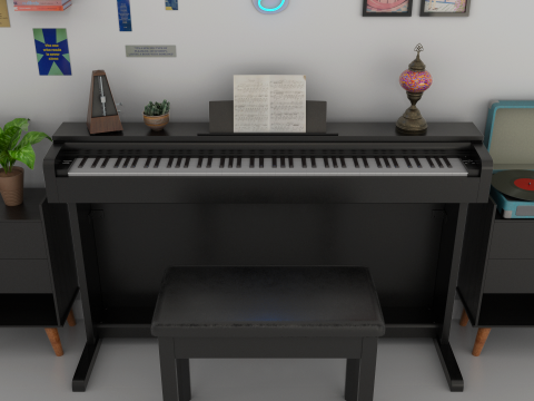 Rigged Piano Scene Modello 3D
