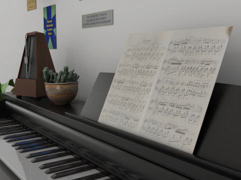 Cena de piano manipulado Modelo 3D