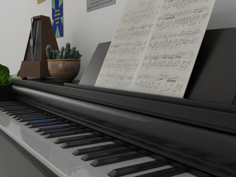 Cena de piano manipulado Modelo 3D