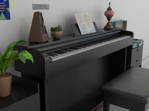 Cena de piano manipulado Modelo 3D