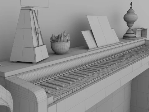 Cena de piano manipulado Modelo 3D