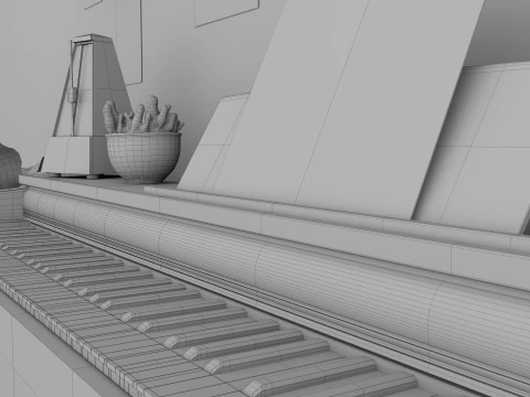 Cena de piano manipulado Modelo 3D