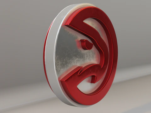 NBA Atlanta Hawks Logo 3D Model
