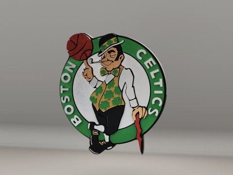 NBA Boston Celtics Logo 3D Model