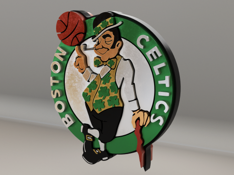 NBA Boston Celtics Logo Modelo 3D