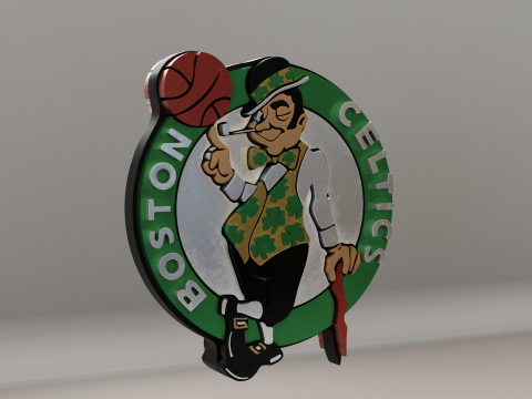 NBA Boston Celtics Logo Modelo 3D