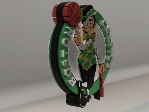 NBA Boston Celtics Logo Modelo 3D