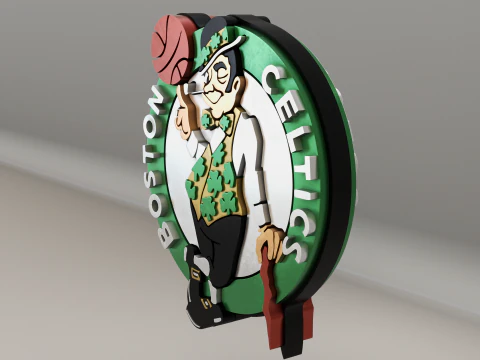 NBA Boston Celtics Logo 3D Model