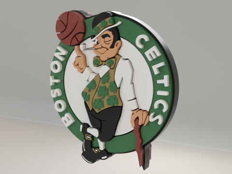 NBA Boston Celtics Logo Modelo 3D