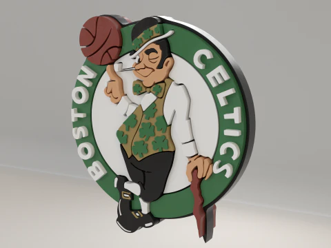 NBA Boston Celtics Logo 3D Model