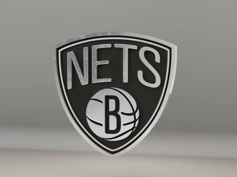NBA Logotipo do Brooklyn Nets Modelo 3D