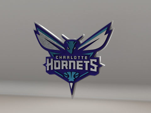 NBA Charlotte Hornets Logo 3D Модель