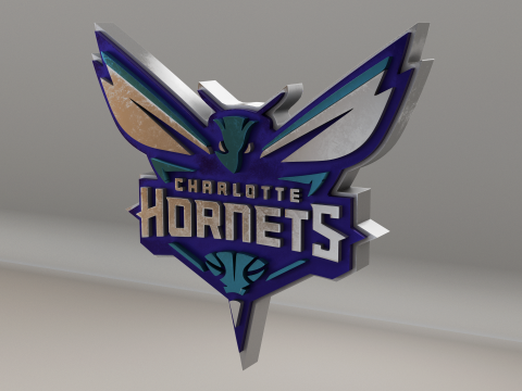 NBA Charlotte Hornets Logo 3D Model