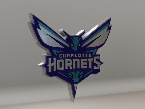 NBA Charlotte Hornets Logo 3D Model