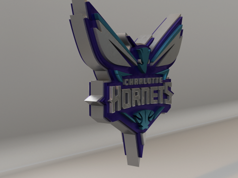 NBA Charlotte Hornets Logo 3D Model