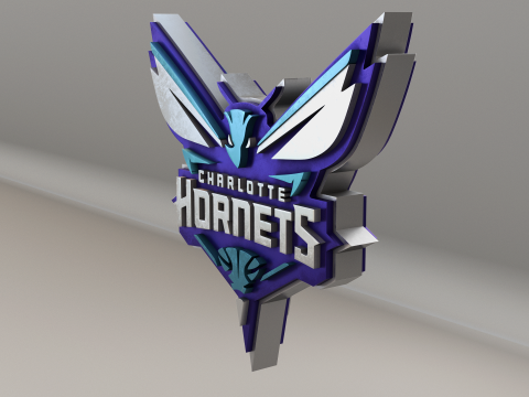 NBA Charlotte Hornets Logo 3D Model