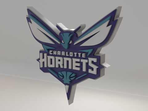 NBA Charlotte Hornets Logo 3D Model