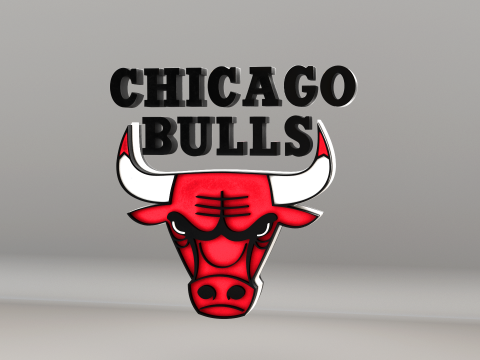 NBA Chicago Bulls Logo 3D Модель
