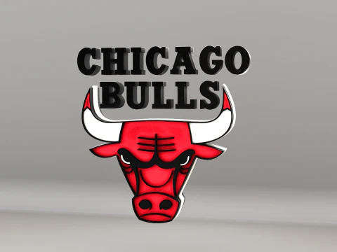 NBA Chicago Bulls Logo Modelo 3D