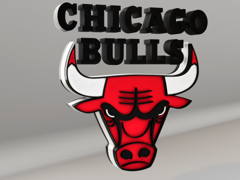 NBA Chicago Bulls Logo 3D Model