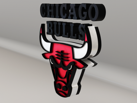 NBA Chicago Bulls Logo 3D Model