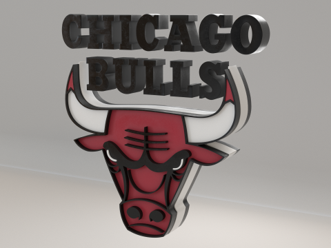 NBA Chicago Bulls Logo 3D Model