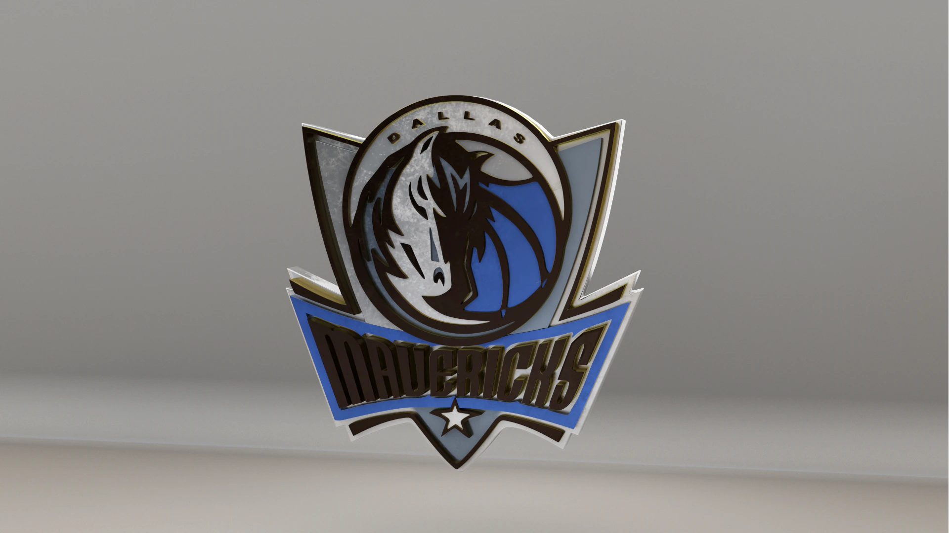NBA Dallas Mavericks Logo 3D Model .c4d .max .obj .3ds .fbx .stl .blend
