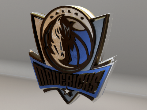 NBA Dallas Mavericks Logo 3D Model