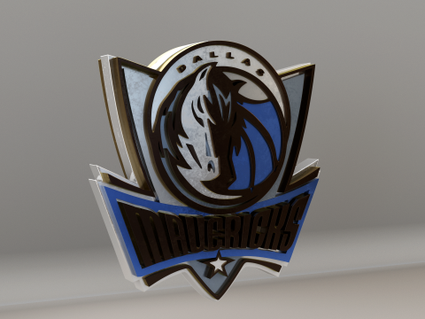 NBA Dallas Mavericks Logo 3D Model