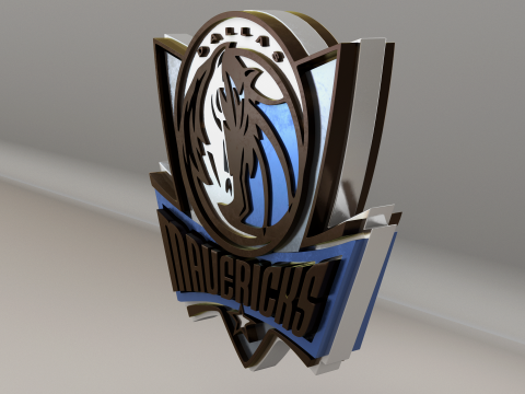 NBA Dallas Mavericks Logo 3D Model