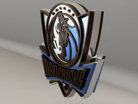 NBA Dallas Mavericks Logo 3D Model