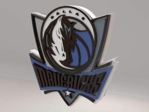 NBA Dallas Mavericks Logo 3D Model
