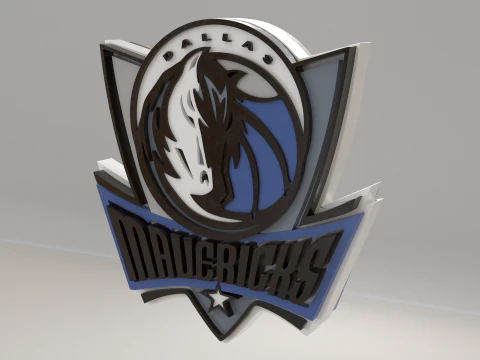 NBA Dallas Mavericks Logo 3D Model