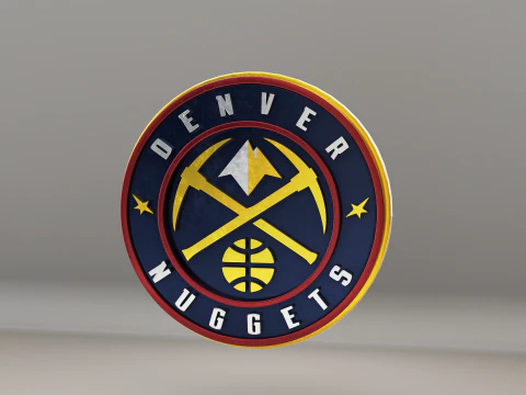Logotipo de los Denver Nuggets de la NBA Modelo 3D