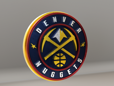 NBA Denver Nuggets Logo 3D 모델