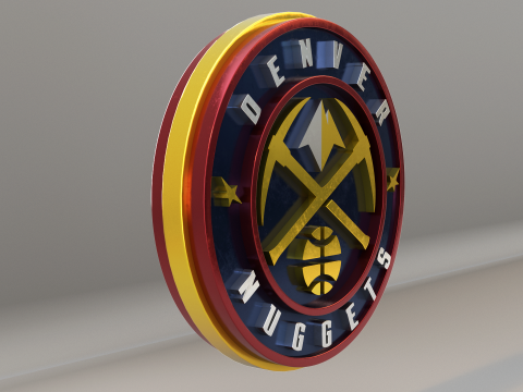 NBA Denver Nuggets Logo 3D 모델