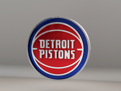 NBA Detroit Pistons Logo 3D Model