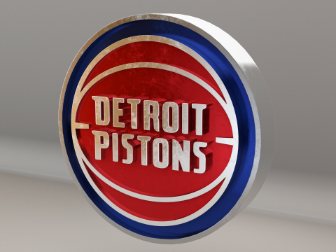 NBA Detroit Pistons Logo 3D Model