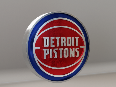 NBA Detroit Pistons Logo 3D Model