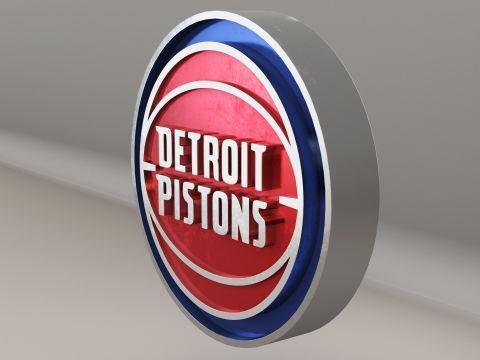 NBA Detroit Pistons Logo 3D Model