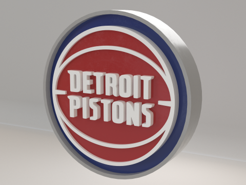 NBA Detroit Pistons Logo 3D Model