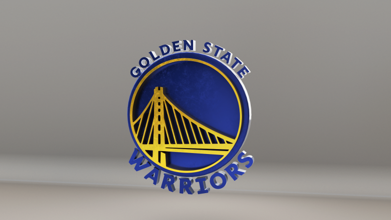NBA GoldenState Warriors Logo 3D-Modell .c4d .max .obj .3ds .fbx .stl .blend
