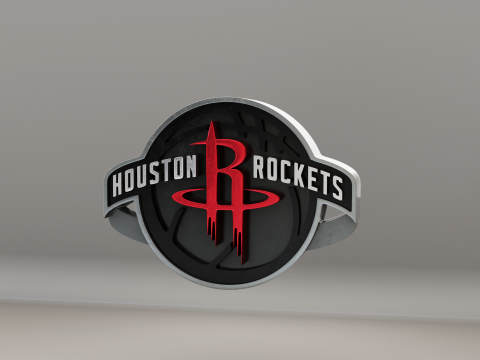 NBA Houston Rockets Logo 3D Model