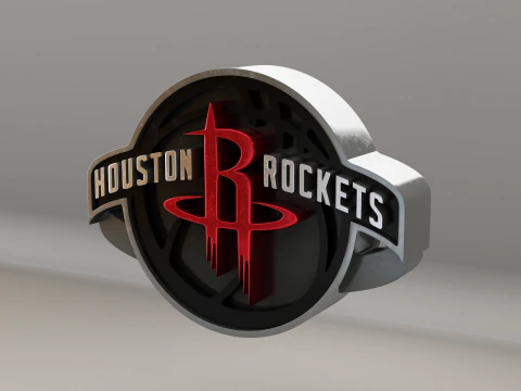 NBA Houston Rockets Logo 3D Model